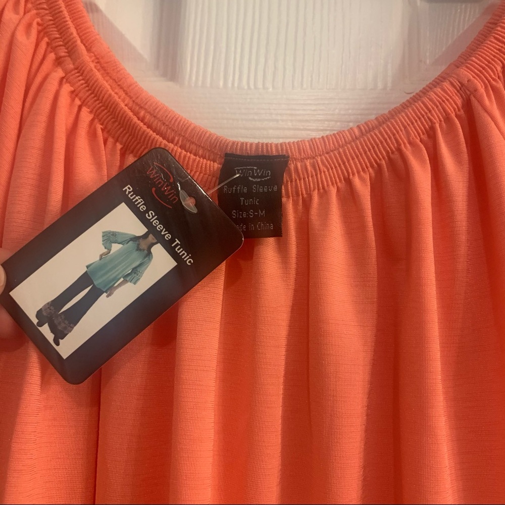 Pink Ruffle Sleeve Tunic - Picture 4 of 4